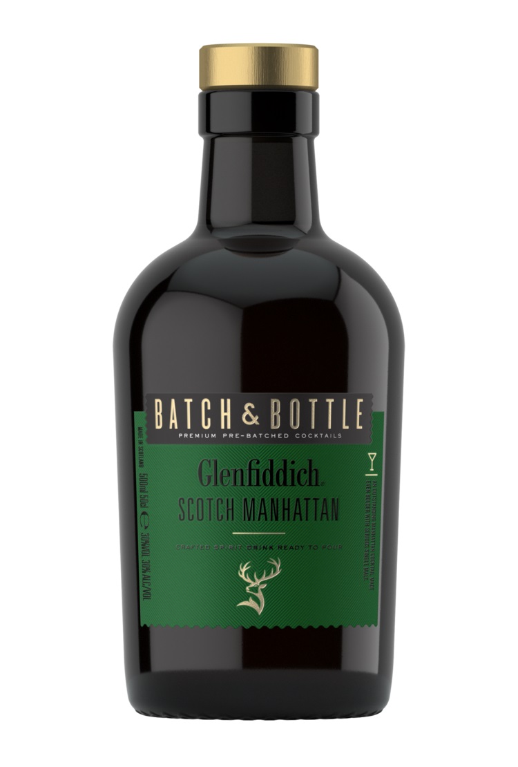 Bottle and Batch Glenfiddich Scotch Manhattan