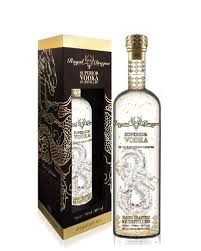 Royal Dragon Superior Imperial 23 Carat Gold Leaves Vodka Gift Boxed