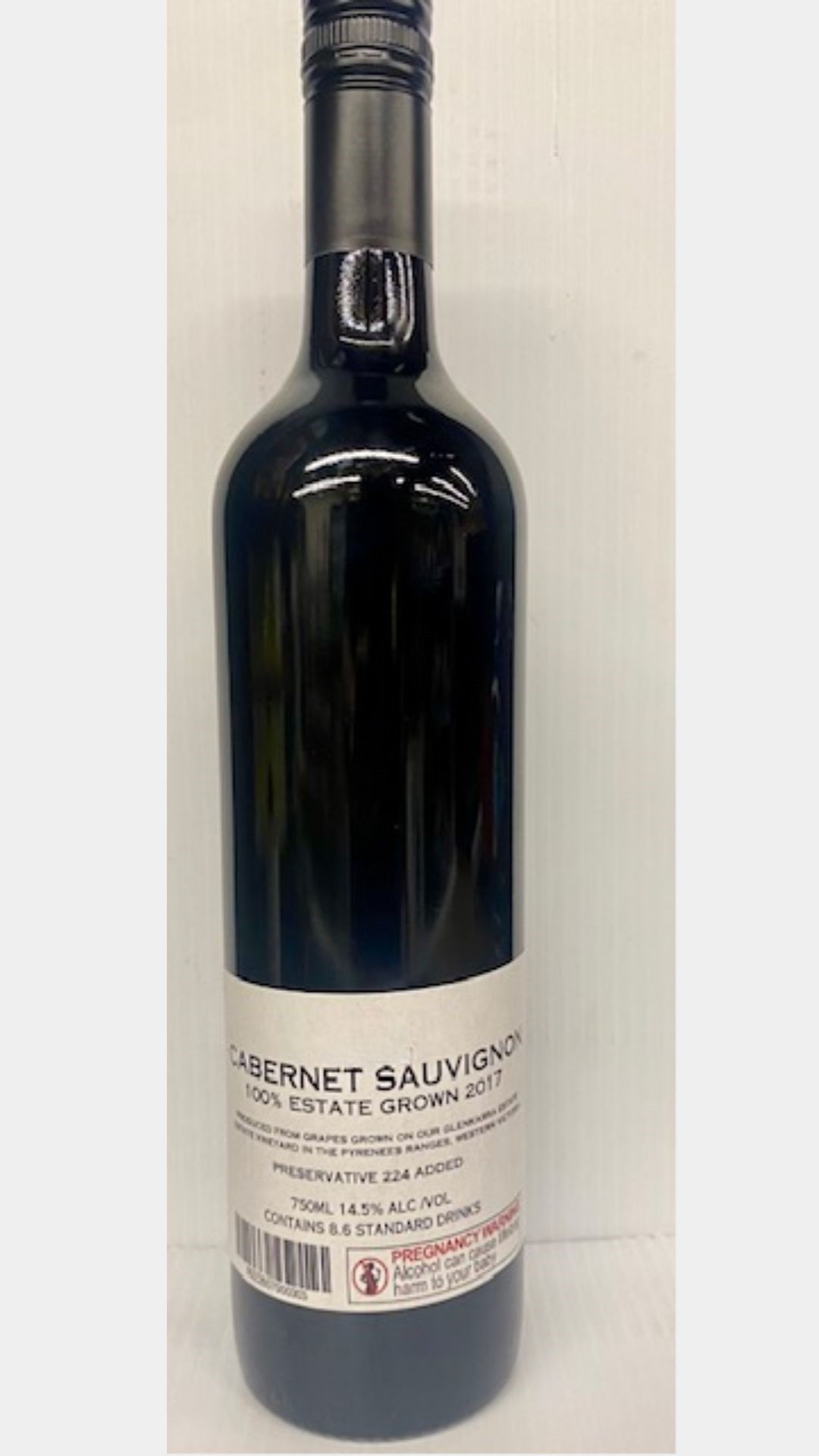 Pyrenees Cleanskin- Est Cab Sauv 2017